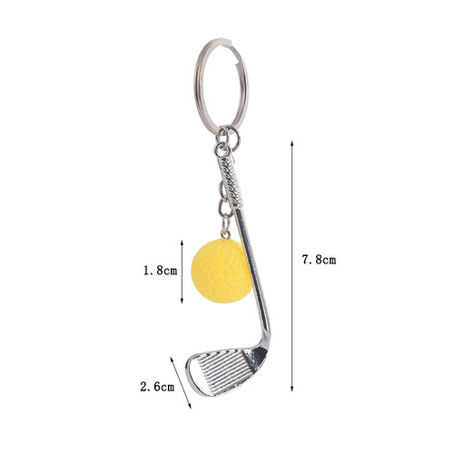 Simulation golf keychain bag pendant mini sports activity supplies ball keychain wholesale foreign trade