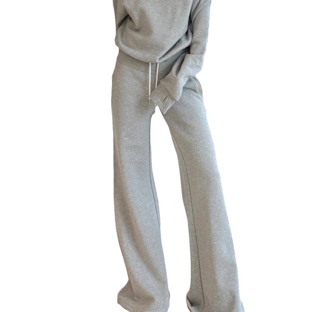 작은 희귀 * Y 걷기 시리즈 DRAWSTRING 실을 묶을 수 있습니다 발 경적 바지 여성 24 가을 | 겨울 패딩 캐주얼 바지