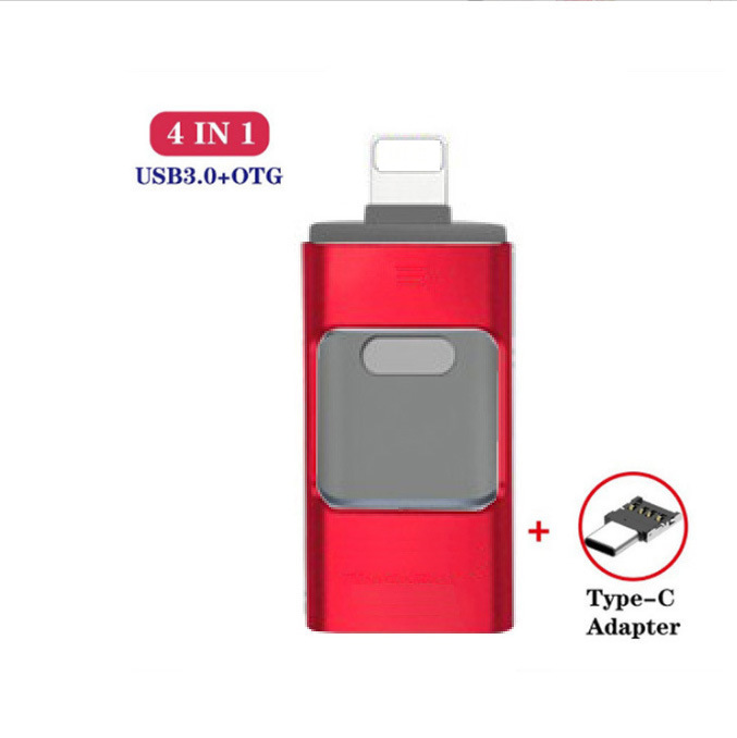 Disco flash del usb del teléfono móvil tres-en-un disco flash del usb para el ordenador androide 1t del iPhone de la manzana