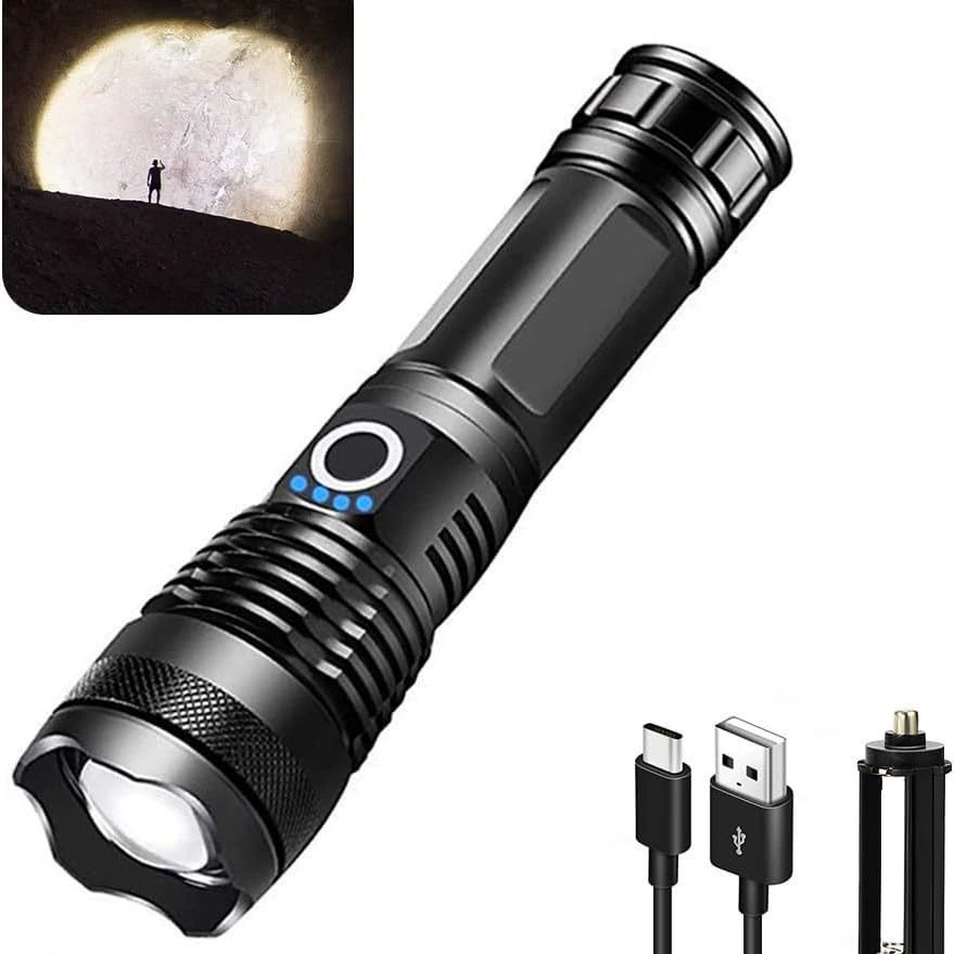 Трансграничный исключительно для сильного света P50 портативный дальнего излучения аварийного многофункциональный светодиодный заряд телескопический фонарь на открытом воздухе