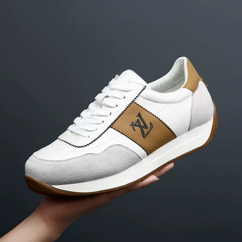Дышащая мужская универсальная спортивная обувь 佐子龙: комфорт для отдыха и бега, белый/черный, размеры 38–44