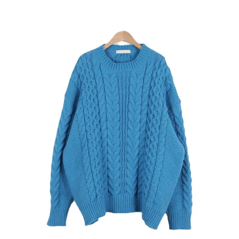 South Korean fashionable goods, solid sweater, increased thickness, plus size, mid length