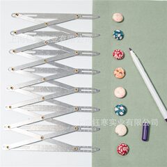 拡張縫製ゲージ 縫製アクセサリー 等尺定規 等分定規 ボタン位置決め定規 格納式