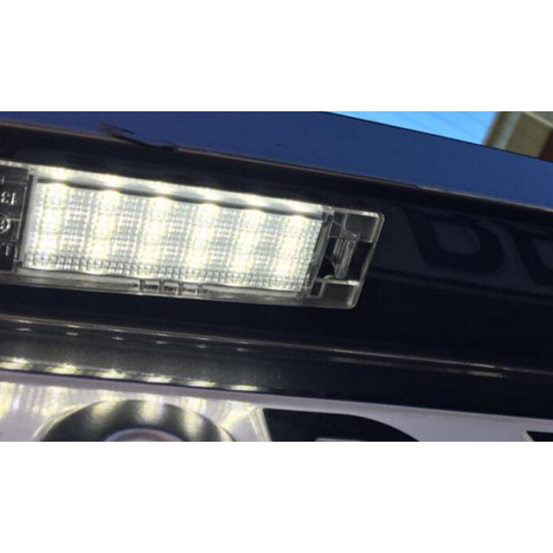 18LED license plate lights, suitable for Opel Astra H (2004-2009) and Meriva A (2003-2010), come with a decoder, 2 pieces