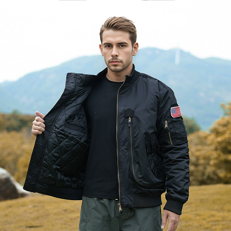 Quilted baseball jacket, tactics uniform, increased thickness