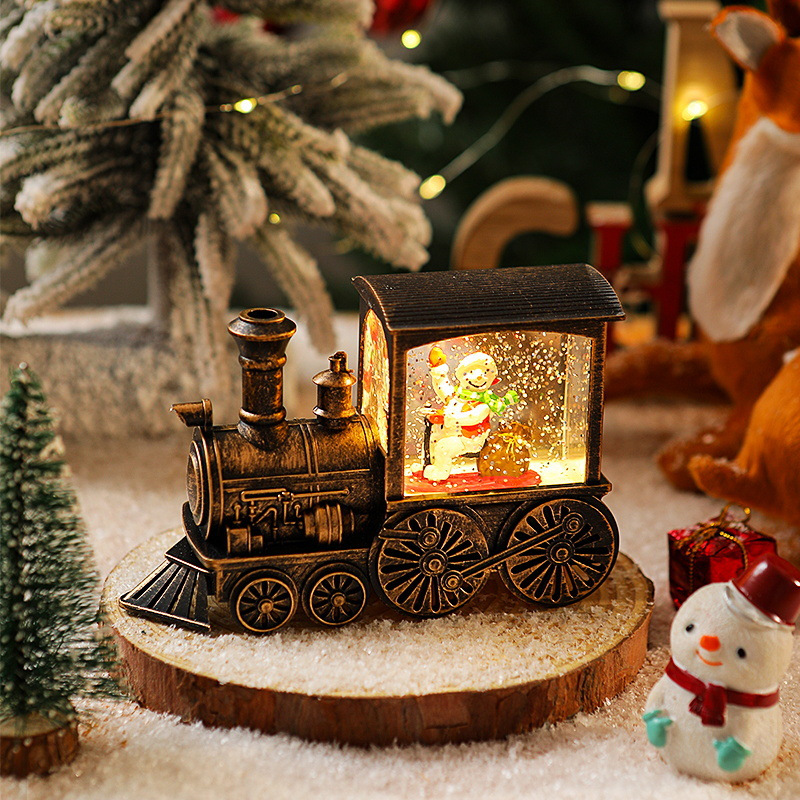 Navidad decoración viento lámpara cristal lámpara Santa Claus Navidad fiesta decoración Navidad adornos Navidad regalos