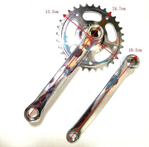 Mountain bike chainring 32 teeth black single speed square wheel disc folding chainring bicycle crank white