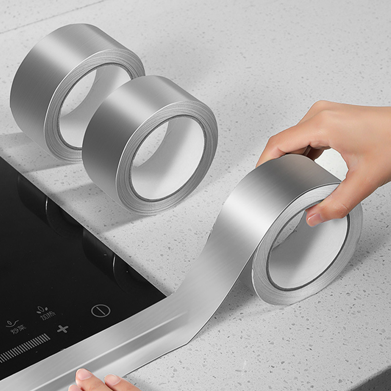 撕不破铝箔胶带耐高温阻燃保温美缝贴自粘式防油防水防霉灶台胶带