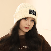 纯色大头围毛线帽秋冬保暖堆堆针织帽韩版女情侣户外登山保暖帽子