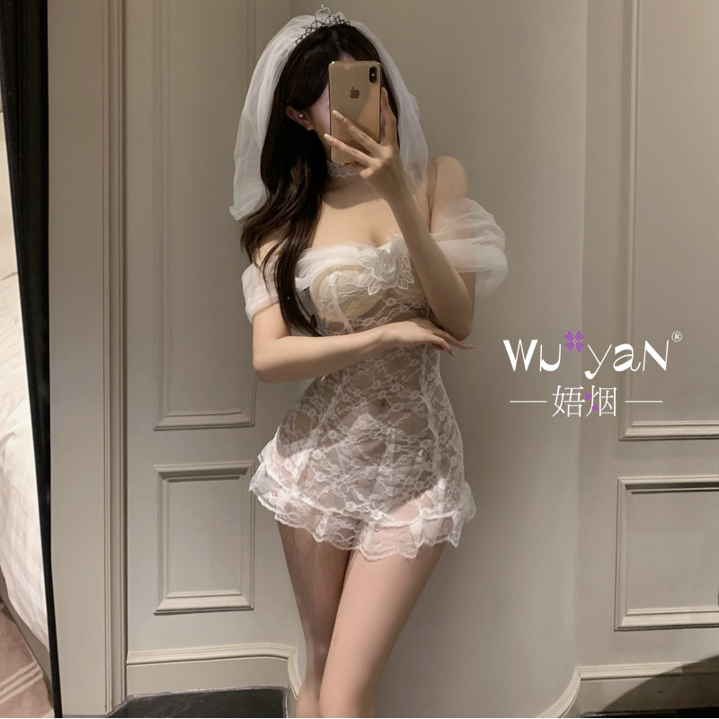 섹시한 속옷, 순수한 욕망 q 속옷, 금욕 스타일, 탈착 불가능, qqny 신부 의상, 섹시한 cos 잠옷, 섹시한 유니폼