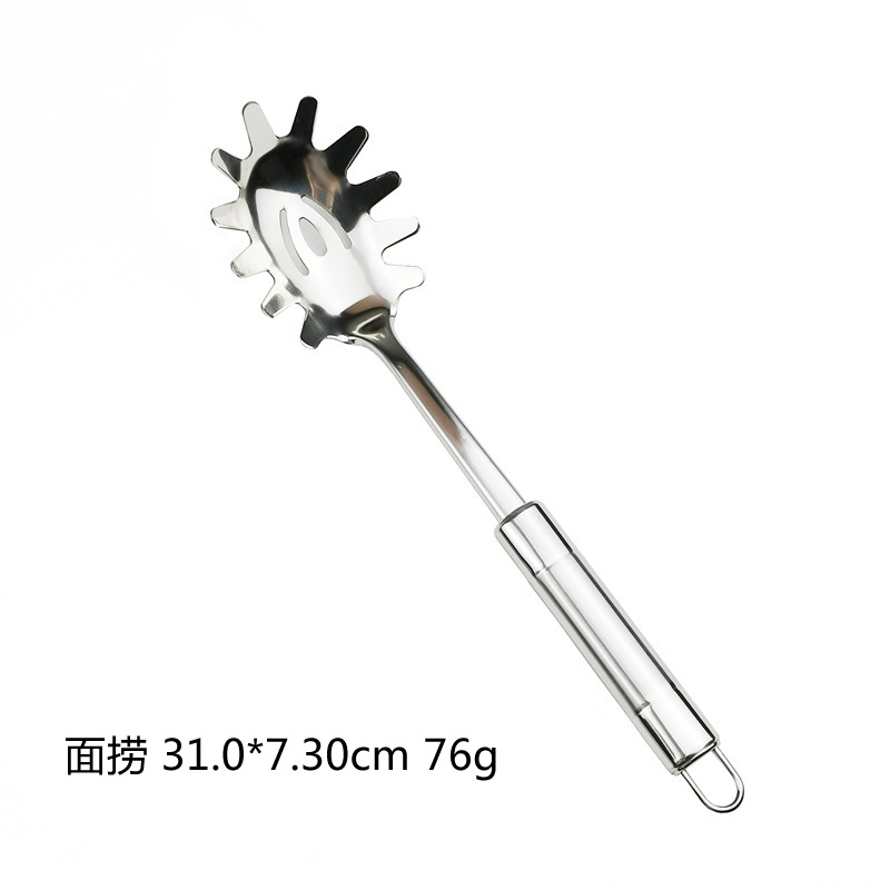 Cuchara de espátula de acero inoxidable espátula de cocina cuchara de sopa cuchara de aceite de arroz fuga grande lijado mango hueco aislamiento térmico utensilios de cocina al por mayor