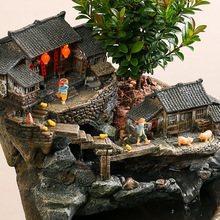 微景观假山流水摆件茶几装饰花盆水循环阳台庭院鱼缸过滤造景禅意