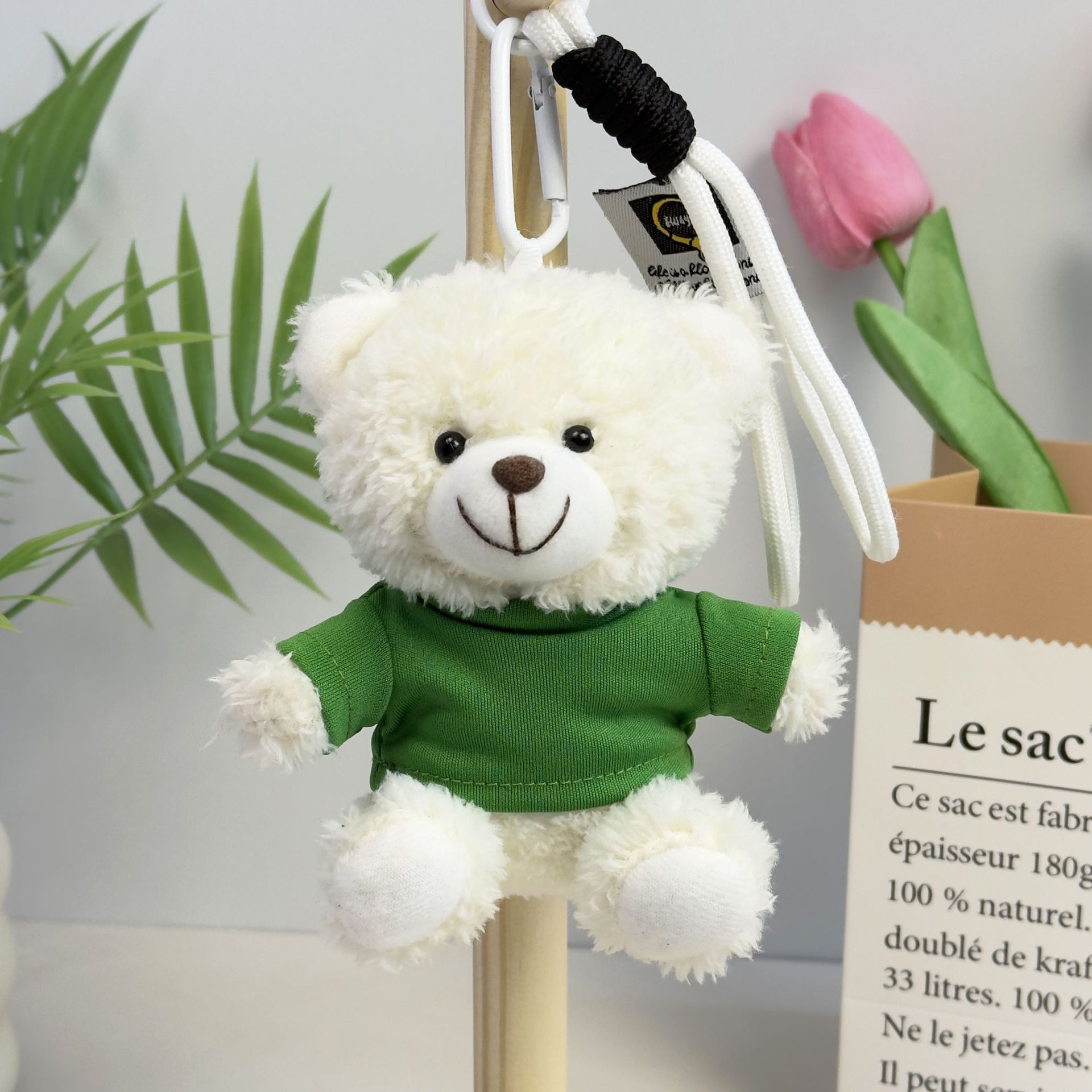 Suéter Teddy Bear Keychain bolsas colgantes muñecas de peluche creativas lindas gafas piloto Teddy Bear