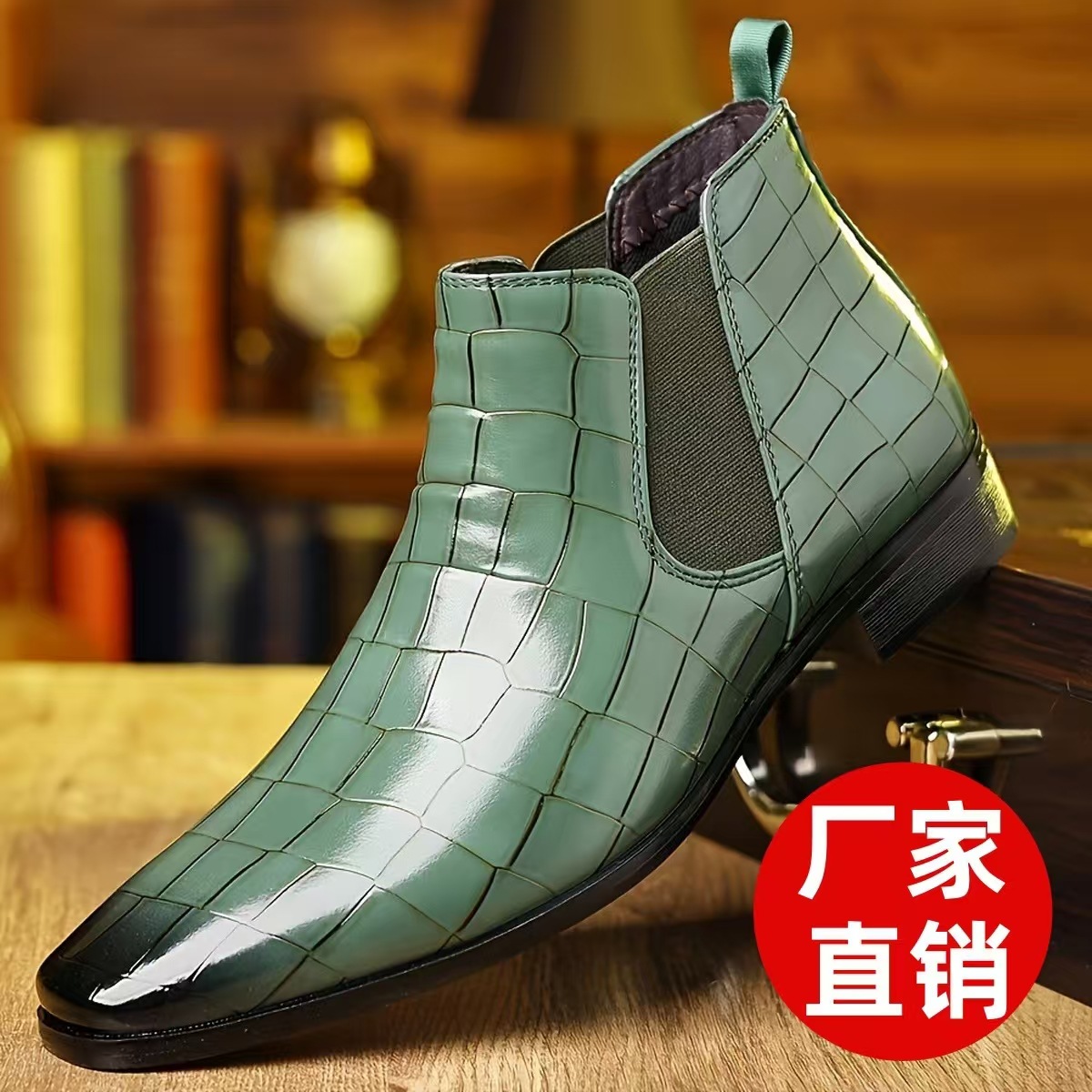 批发大码跨境4748码亚马逊爆款2026新款皮鞋高端大气皮质男士皮鞋