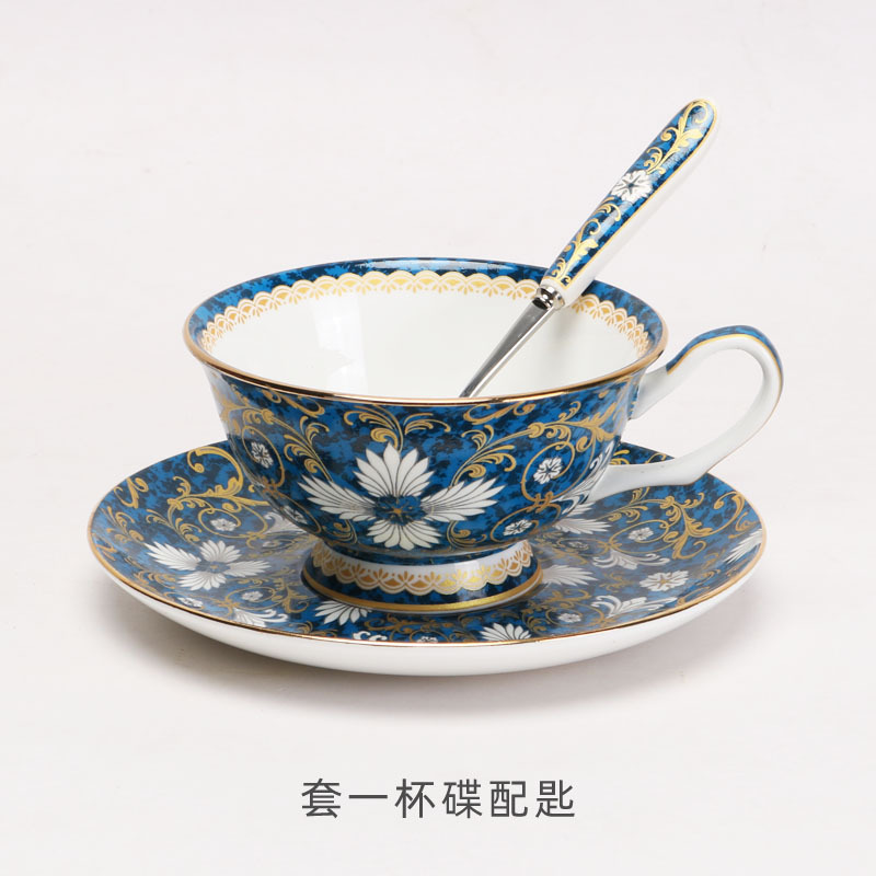 Taza de café de porcelana china Taza de estilo europeo exquisita de alta gama Juego de té de la tarde británico de alta gama Caja de regalo