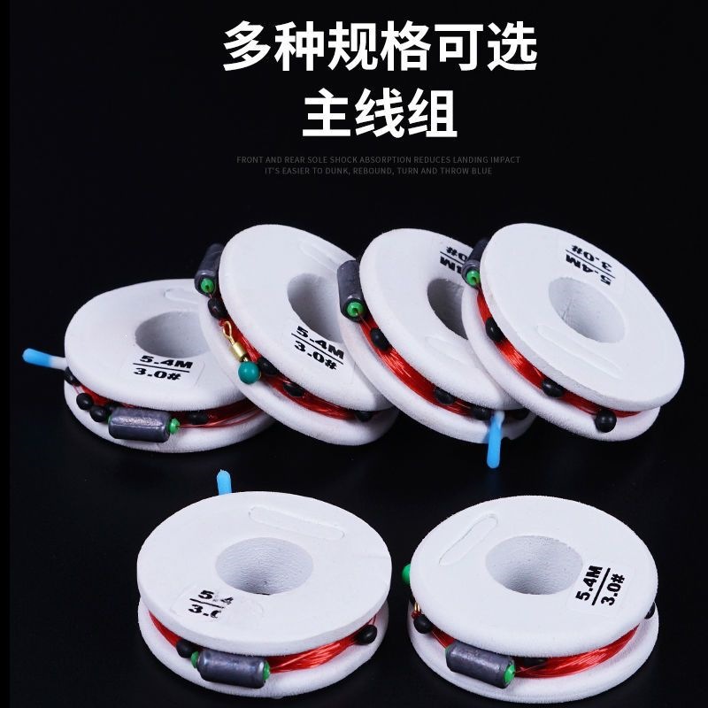 Complete set of fishing lines, main line, finished hooks, line accessories, fishing combination 5.4m line set