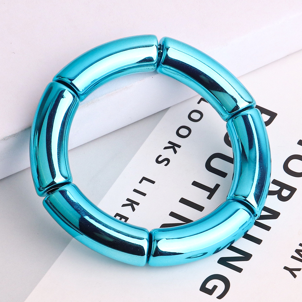 35g Weight Bangle Classification Commute Color Block Arylic Bangles Wholesale