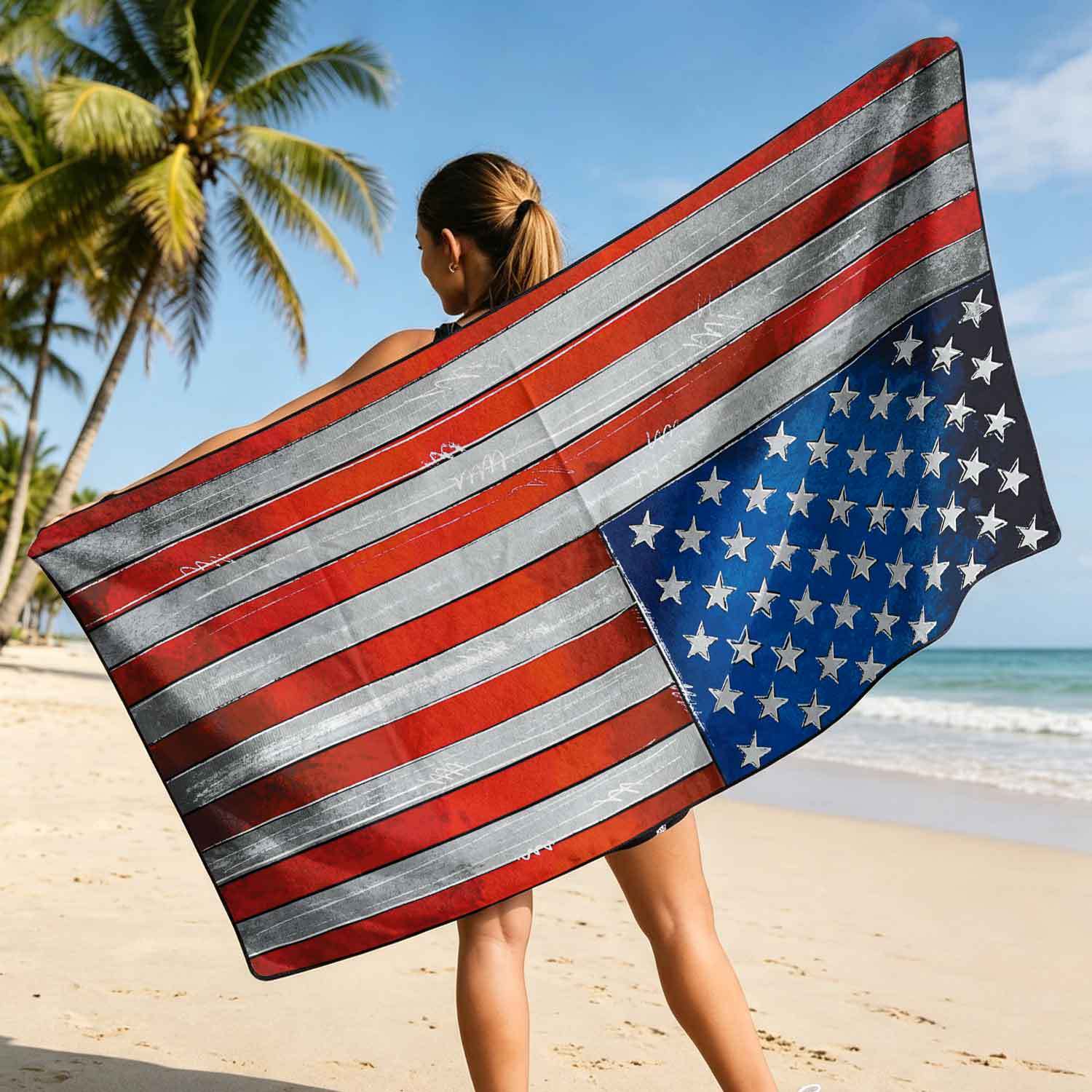 2-piece dual-use car seat cover, ultra-fine fiber, can be used as a beach towel, printed car protective seat cover 13