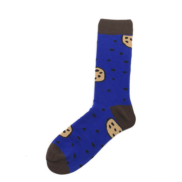 Creative Men's Colorful Stripes Cartoon Combed Cotton Happy Socks Crew Wedding Gift Casual Crazy Funny