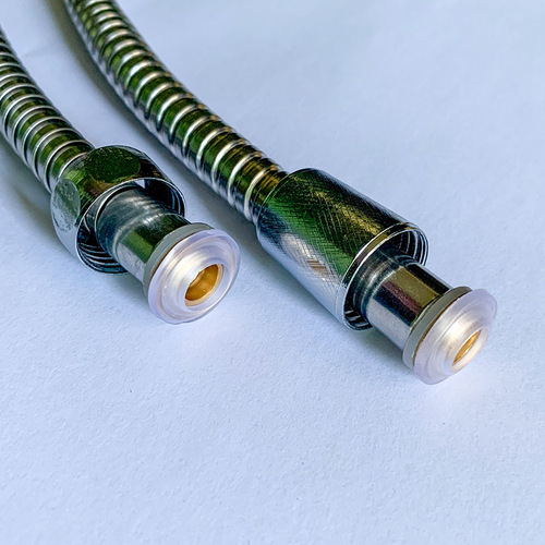 Factory direct sales stainless steel double buckle electroplated encrypted copper core alloy room shower head shower pipe shower hose