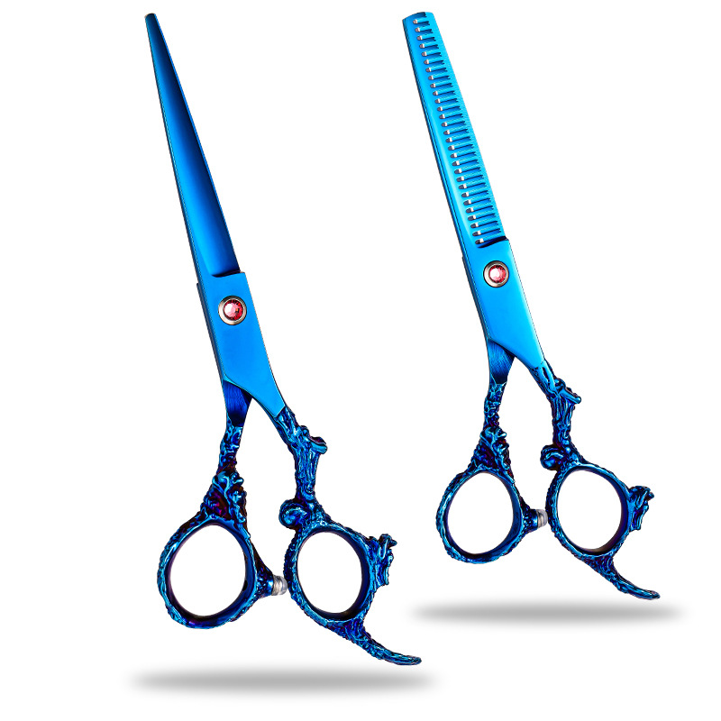 源头工厂批发专业美发剪刀套装理发牙剪平剪不锈钢剪刀