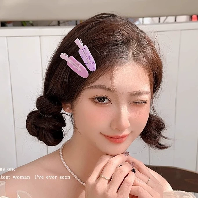 Hair clip set, cute hairgrips for bangs, assorted pastel patterns, multi-piece accessory set
