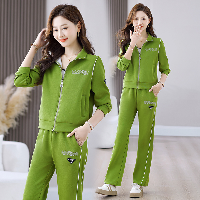 休闲运动服套装女士春秋2025新款爆款秋季时尚洋气开衫卫衣两件套|undefined