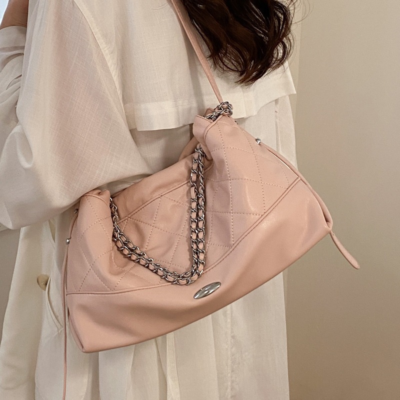 Bolso de diamante para mujeres 2026 nueva primavera y verano sensación de lujo ligero bolso de hombro de nicho diario de gran capacidad bolso de cubo de transporte