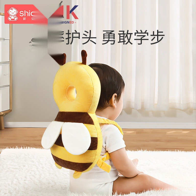 Protector de cabeza, almohada anti-caída de dibujos animados para bebés, almohada anti-caída para bebés pequeños, almohada protectora para niños, almohada transpirable