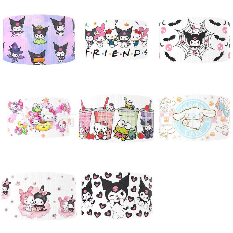 5 yards/volume Kitty melody kulomi pudding dog cartoon series digital printing rib belt DIY webbing 5 yards/volume Kitty melody kulomi pudding dog cartoon series digital printing rib belt DIY webbing