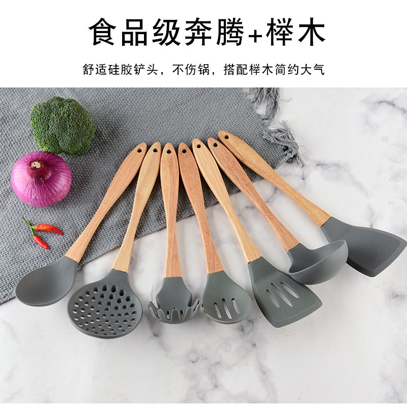 Kit de cocina de madera de aluminio para alimentos, cocina doméstica sin lesiones de aluminio