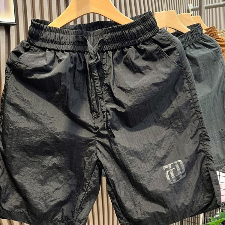 Bargain Sports Shorts for Men, Ice Silk Quick-Dry Summer Thin Loose Mid-Length Shorts for Middle-Aged Men