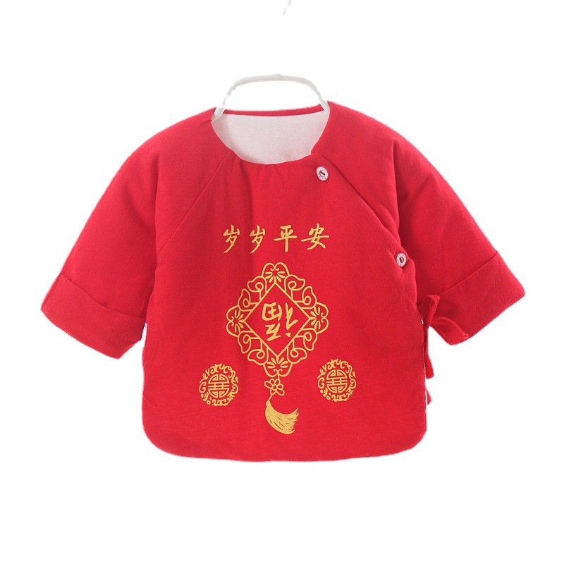 Nueva chaqueta acolchada de algodón para bebé engrosada chaqueta acolchada de algodón para niños y niñas de media espalda chaqueta acolchada de algodón para bebé entrega de una pieza