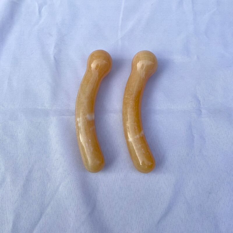 天然晶洞石水晶按摩棒摆件 图 2