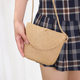 Girls Cute Straw Bag Mobile Phone Crossbody Coin Purse 2025 New Summer Seaside Handwoven Shell Bag