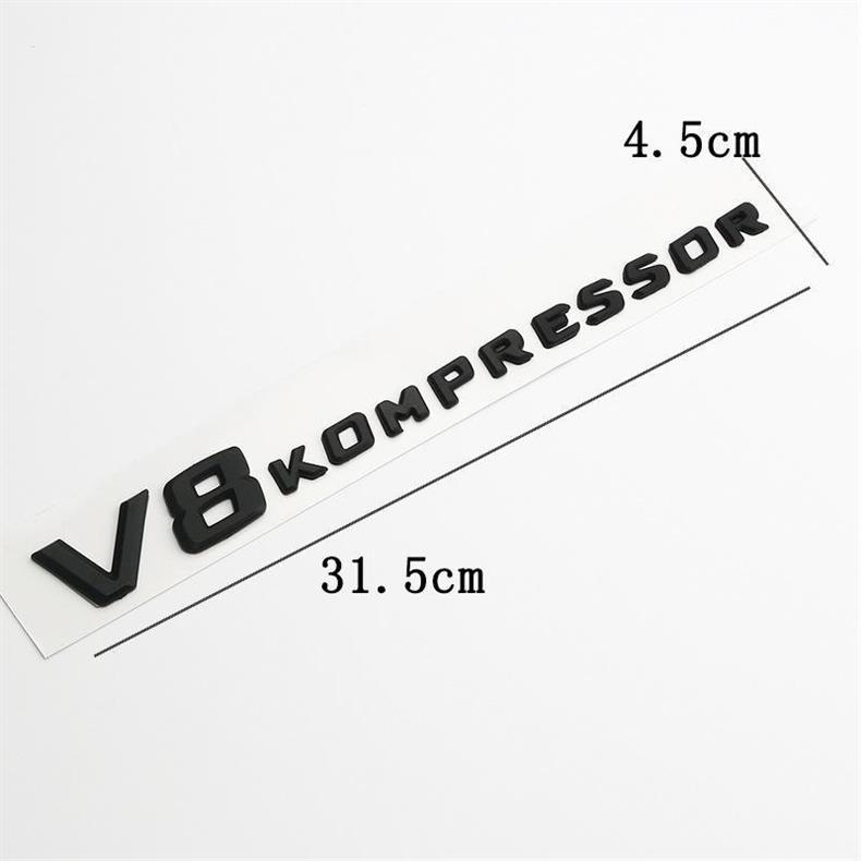 Suitable for Mercedes-Benz V12 BITURBO car emblems, V8 KOMPRESSOR turbocharger emblems, and side fender emblems