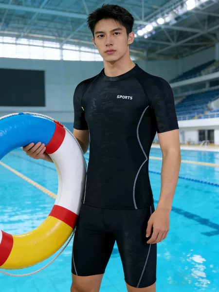 Five-Point Knee-Length Swim Shorts for Adults, Competition Men's Quick-Dry Professional Training 2026 New Model Men's Swimming Trunks