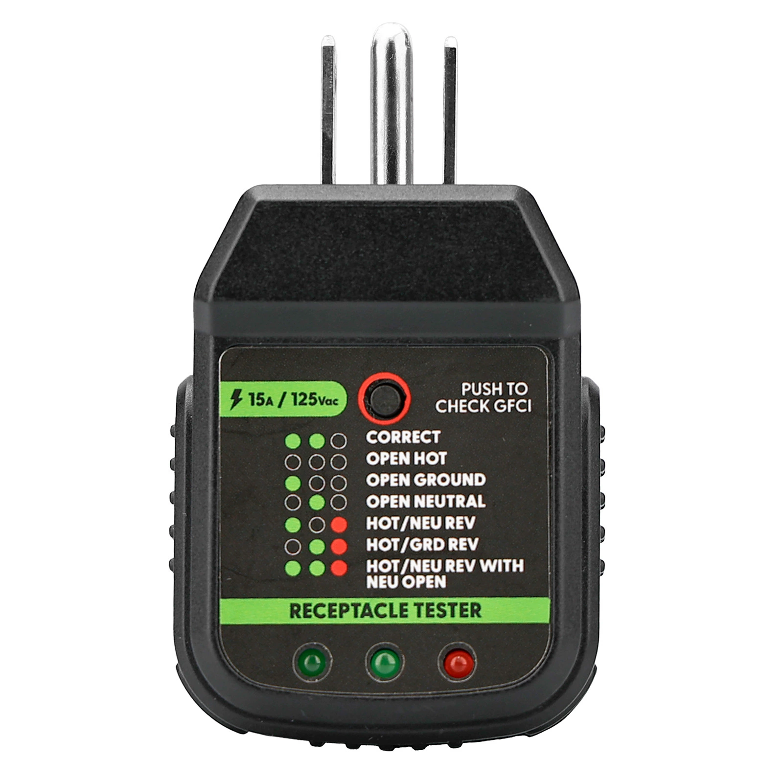 Новый американский штепсельный разъем 15A тестер американский штепсельный штепсельный штепсель ETL сертифицирован