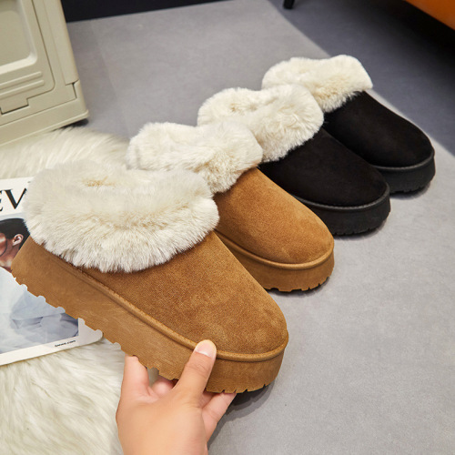 2024 Low Heel Winter Boots Thick Bottom Fleece Lined Snow Boots Cross Border European Size Women's Shoes Temu Proxy 