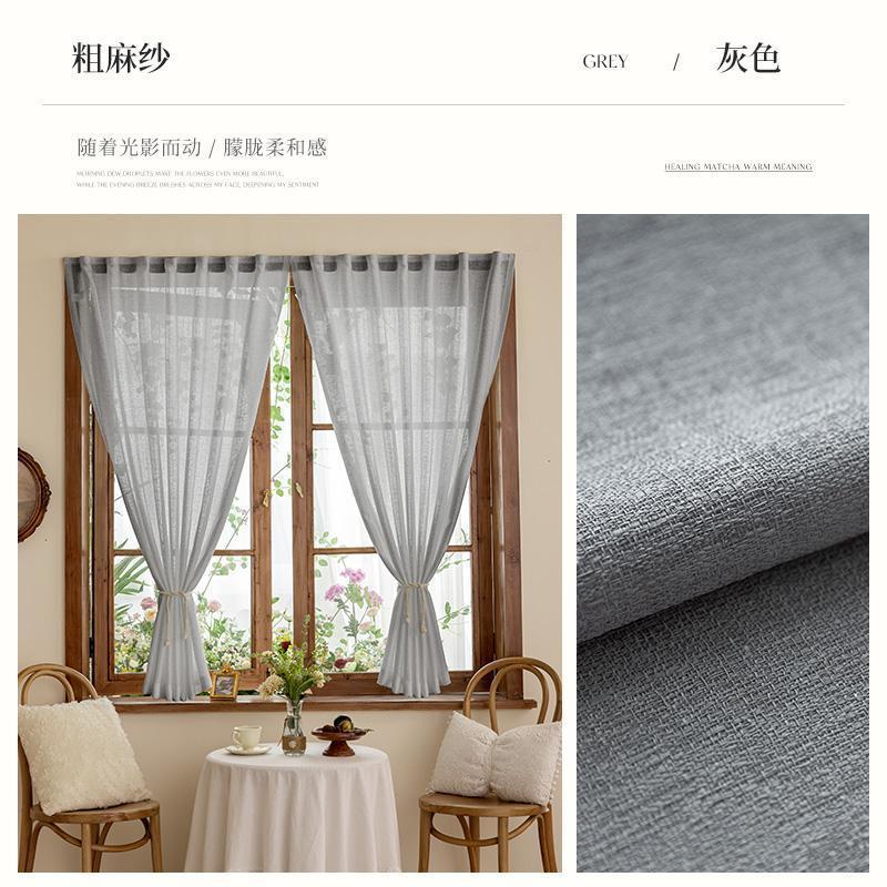 Velcro adhesivo tipo hoja de lino ciega hilo de rayas verticales sin perforación cortina