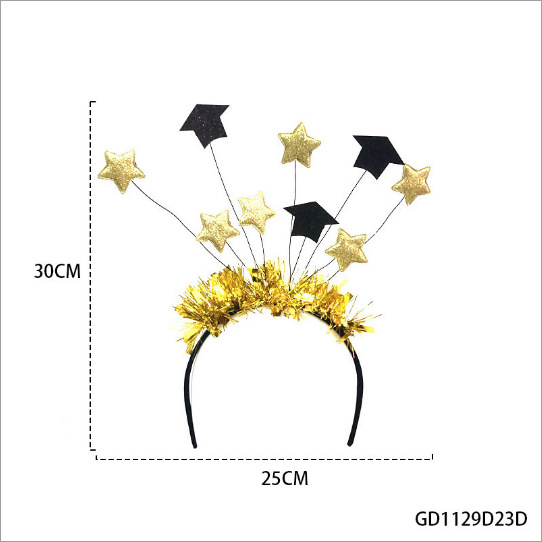 Europeo y americano temporada de graduación divertido cabeza hebilla doctor sombrero mini doctor diadema temporada de graduación decorativo tocado diadema