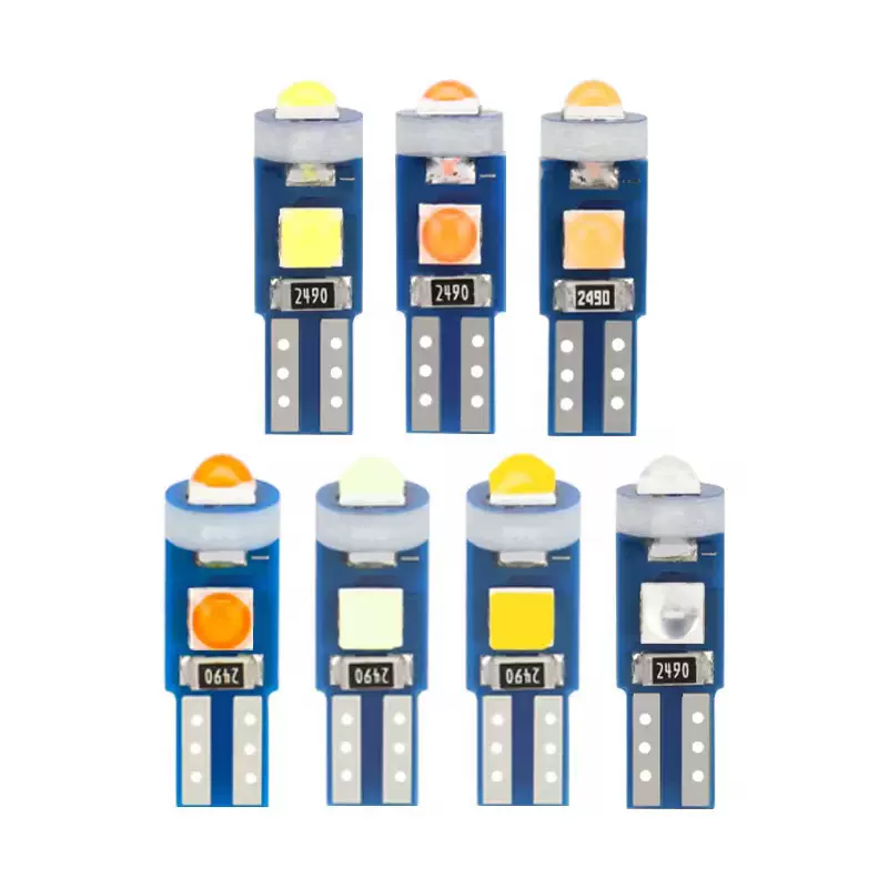 批发汽车led仪表灯泡T5 3030 3SMD 透镜高亮指示灯 中控灯 阅读灯