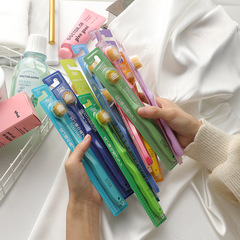 Japanese wide-head toothbrush single pack, independent family use, suitable for women and men, soft bristles, high-quality toothbrush, factory wholesale