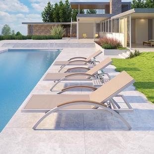 Lying Outdoor Lying Rest Leisure Beach Chair Recliner Terrace Bench Swimming Pool Bed Villa Rattan Homestay Courtyard