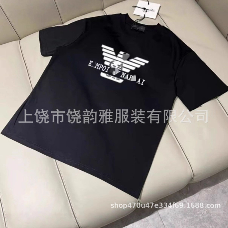 Men's Round Neck Heavyweight Pure Cotton T-Shirt 230g Three-Label Complete Breathable Sweat-Absorbent Summer Casual Sports Short-Sleeved T-Shirt