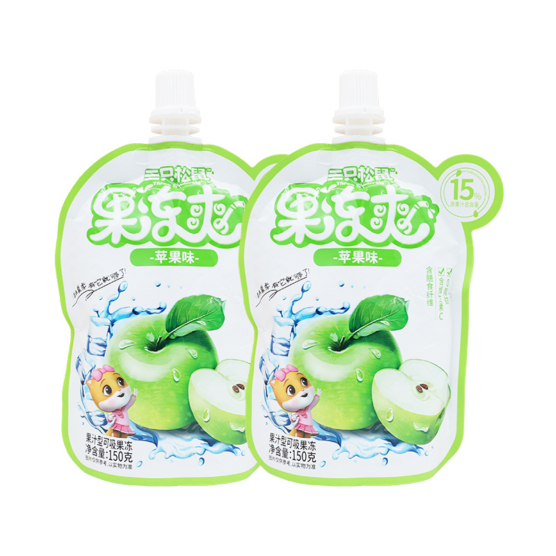 三只松鼠果冻爽150g青苹果味吸吸夏天孩子解馋小吃零食包邮