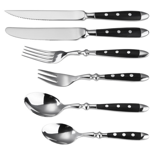 Set of 3 Stainless Steel Knife, Fork, and Spoon for Western Restaurant Steak Dining, Home Use with Ritual Diningware