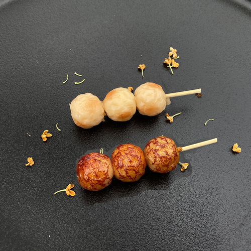 PVC simulation model food squid whiskers gluten corn meatball skewers children's play house toys simulation barbecue skewers