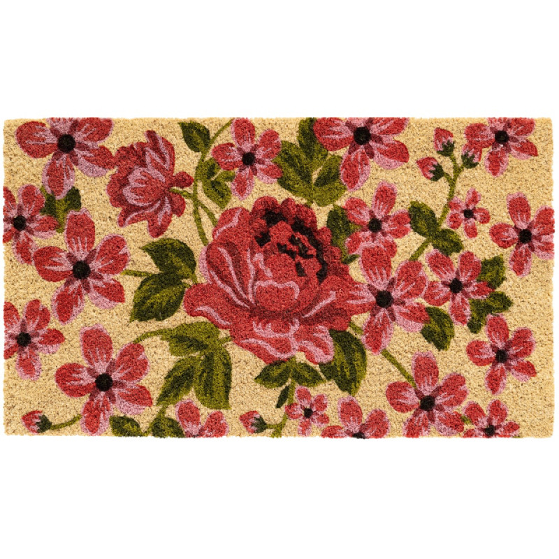 hauska teksti ovenmatto sisäänkäynti kukkapainatus tahrankestävä lattiamatto kotitalouksien liukumaton lattiamatto tukkumyynti_voghion.com