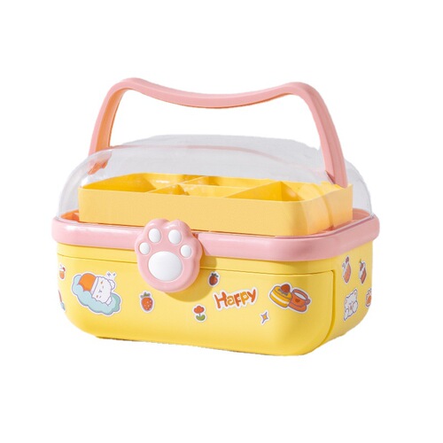 Hair Accessory Storage Box Cute Girl Storage Box Desk Storage Box Hair Accessory Box Transparent Storage Box Children's Accessory Box